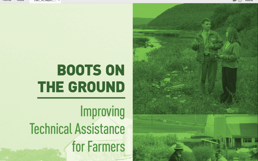 Chesapeake Bay Commission’s 2017 Report: “Boots on the Ground: Improving Technical Assistance for Farmers”